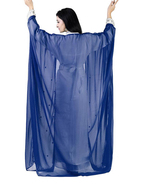 Women Blue Colored Embroidery worked Kaftan